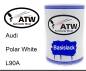 Preview: Audi, Polar White, L90A: 500ml Lackdose, von ATW Autoteile West.